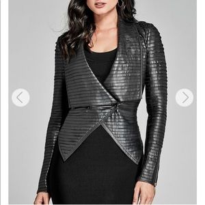 Guess by Marciano 100% leather black jacket